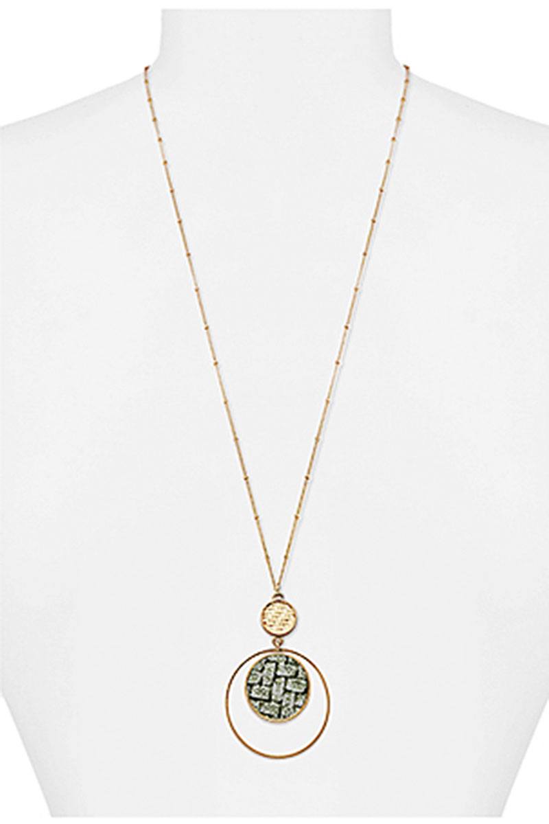 Modern Double Layer Pendant Necklace - A&A Haute Spot