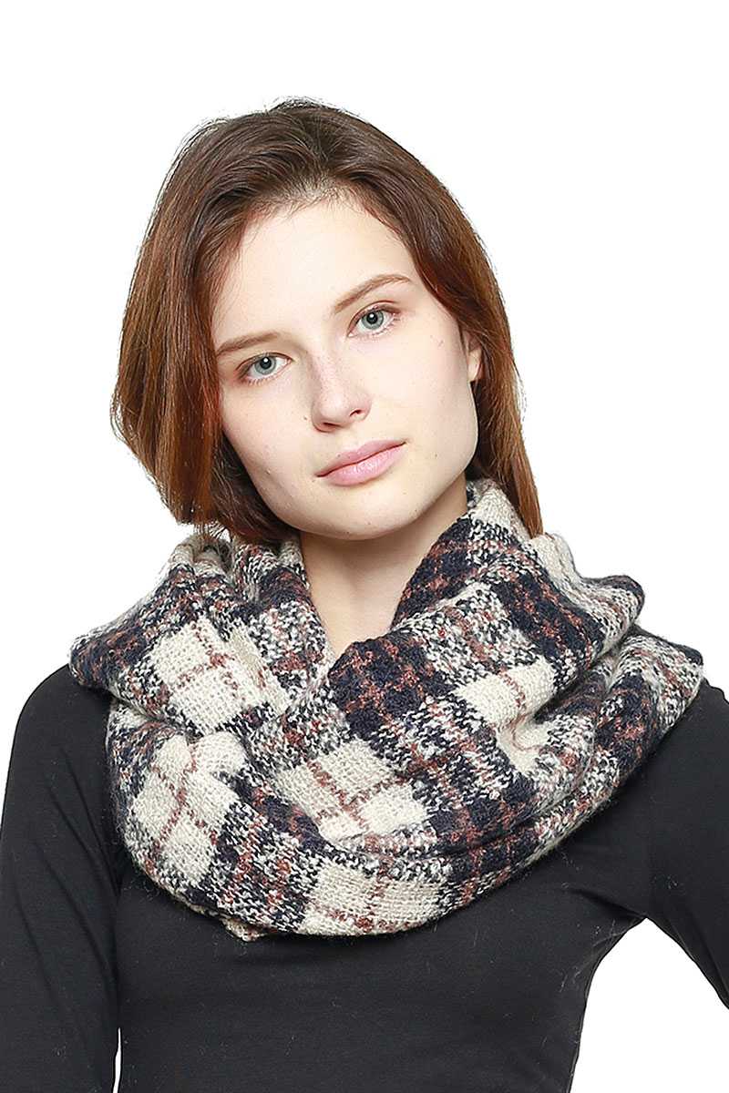 Soft Plaid Infinity Scarf - A&A Haute Spot