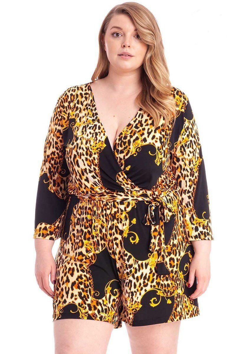 Leopard Print  Loose Fit Romper - A&A Haute Spot