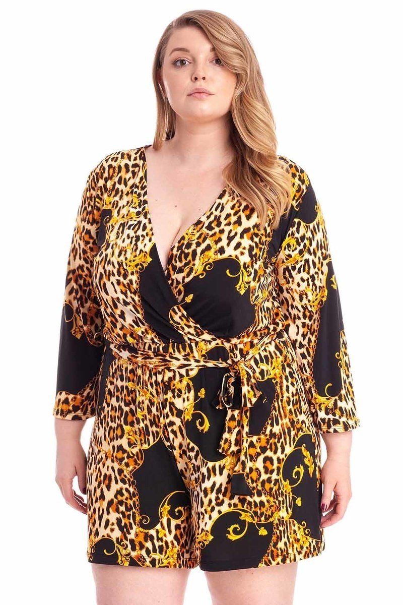 Leopard Print  Loose Fit Romper - A&A Haute Spot