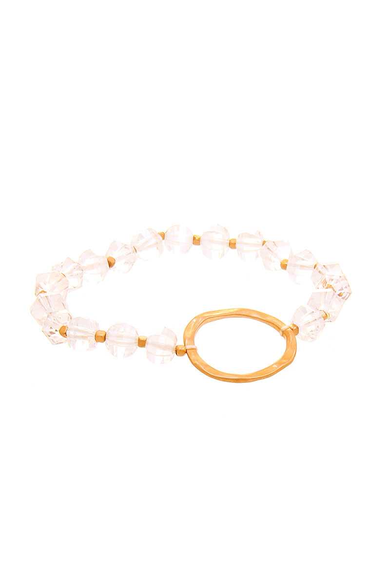 Crystal Linked Circle Shape Bracelet - A&A Haute Spot